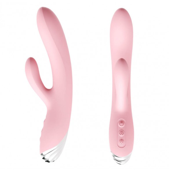 MizzZee - Dual Vibrating Heating Wand (Chargeable - Pink)